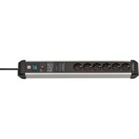 Brennenstuhl Premium-Protect-Line 1391010600, Ciabatta Nero/alluminio