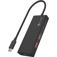 ICY BOX IB-HUB1436-CPD Cablato USB 3.2 Gen 2 (3.1 Gen 2) Type-A Nero, Hub USB Nero, Cablato, USB 3.2 Gen 2 (3.1 Gen 2) Type-A, 100 W, Nero, 10 Gbit/s, Alluminio
