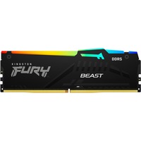 Kingston FURY FURY Beast 32 GB 6000 MT/s DDR5 CL36 DIMM RGB EXPO, Memoria Nero, 32 GB, 1 x 32 GB, DDR5, 288-pin DIMM