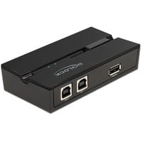 DeLOCK 11491 dati del computer switcher, Commutatore USB Nero, 0,48 Gbit/s, Nero, Plastica, 106 mm, 56 mm, 25 mm