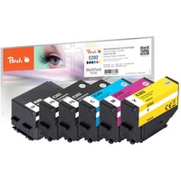 Peach PI200-675 cartuccia d'inchiostro 6 pz Compatibile Resa standard Nero, Ciano, Magenta, Giallo Resa standard, 6 pz, Confezione multipla