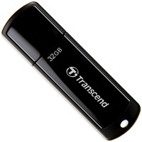 Transcend JetFlash elite 700 nero lucido, 32 GB, USB tipo A, 3.2 Gen 1 (3.1 Gen 1), Cuffia, 8,5 g, Nero