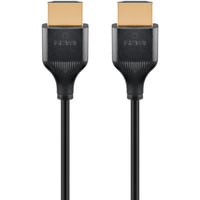 goobay Cavo HDMI sottile ad alta velocità con Ethernet, 4K @ 60Hz Nero