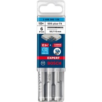 Bosch Expert Punta per martelli SDS plus-7X, Trapano Martello perforatore, Hammer drill bit, 6 mm, 115 mm, Cemento, Pietra, 5 cm
