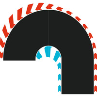 Carrera HYBRID Curva a forcina 180° L/R, Ippodromo 