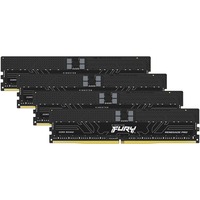 Kingston FURY FURY 64GB 6000MT/s DDR5 ECC Reg CL32 DIMM (Kit da 4) Renegade Pro EXPO, Memoria Nero, 64 GB, 4 x 16 GB, DDR5, 288-pin DIMM, Nero