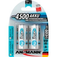 Ansmann 4500mAh maxE C Nichel-Metallo Idruro (NiMH), Batteria argento, C, Nichel-Metallo Idruro (NiMH), 1,2 V, 4500 mAh, 25,8 x 25,8 x 50 mm
