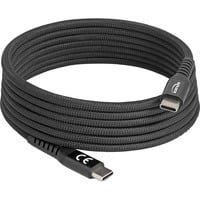 DeLOCK Cavo USB-C 2.0 con rivestimento tessile magnetico Nero
