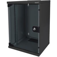 Digitus Alloggiamento a parete da 254 mm (10") - 312 x 300 mm (L x P), IT armadio Nero, Da parete, 9U, 30 kg, Nero