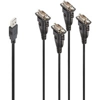 Lindy 42675 cavo seriale Nero 0,94 m USB tipo A DB-9, Adattatore Nero, Nero, 0,94 m, USB tipo A, DB-9, Maschio, Maschio