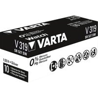 VARTA -V319 Batterie per uso domestico, Batteria argento, Batteria monouso, Ossido d'argento (S), 1,55 V, 1 pz, Hg (mercurio), Argento