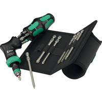 Wera Kraftform Kompakt Pistol RA-R 2, Set di bit Nero/Verde
