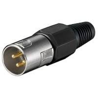 goobay 11749 cavo di collegamento XLR (3-pin) Nero, Metallico, Spina Nero, XLR (3-pin), Nero, Metallico, Maschio, Dritto, Cloruro di polivinile (PVC), Zinco, Oro
