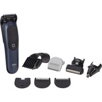 Braun AIO7540 Nero, Blu 14 Ioni di Litio, Tagliacappelli blu scuro/Nero, Nero, Blu, 0,5 mm, 2,1 cm, Universale, Batteria, 120 min