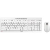 CHERRY Stream Desktop Recharge tastiera Mouse incluso Universale RF Wireless QWERTY Inglese Grigio, Set desktop bianco/grigio, Full-size (100%), Wireless, RF Wireless, QWERTY, Grigio, Mouse incluso