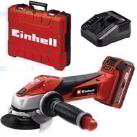 EINHELL Smerigliatrice angolare a batteria Power X-Change TE-AG 18/115 Li Kit, 18 Volt rosso/Nero