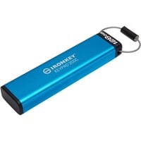 Kingston IronKey Keypad 200C USB-C da 128 GB, FIPS 140-3 livello 3 (in fase di approvazione) AES-256, Chiavetta USB FIPS 140-3 livello 3 (in fase di approvazione) AES-256, 128 GB, USB tipo-C, 3.2 Gen 1 (3.1 Gen 1), 280 MB/s, Sleeve, Blu