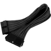 SilverStone 24pin -24pin, 0.3m 0,3 m, Cavo di prolunga Nero, 0.3m, 0,3 m, ATX (24-pin), ATX (24-pin), Maschio, Femmina, Nero