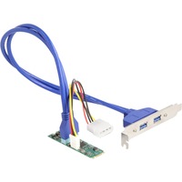 DeLOCK Convertitore M.2 Key B+M connettore > 2 x USB 5 Gbps Tipo-A, Estensione dell'interfaccia 