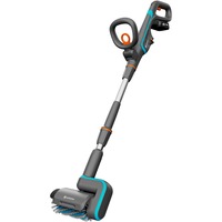 GARDENA Pulitore multiuso a batteria AquaBrush Patio 18V P4A, Detergente per pavimenti duri grigio/Turchese