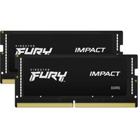 Kingston FURY FURY 64 GB 5600 MT/s DDR5 CL40 SODIMM (Kit da 2) Impact PnP, Memoria Nero, 64 GB, 2 x 32 GB, DDR5, 262-pin SO-DIMM