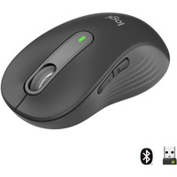 Logitech Signature M650 mouse Mano destra RF senza fili + Bluetooth Ottico 2000 DPI grafite, Mano destra, Ottico, RF senza fili + Bluetooth, 2000 DPI, Grafite