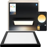 Philips White Ambiance Aurelle lampada a pannello quadrata, Luce LED Nero