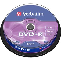 Verbatim DVD+R Matt Silver 4,7 GB 10 pz, Supporti vergini DVD DVD+R, 120 mm, Fuso, 10 pz, 4,7 GB