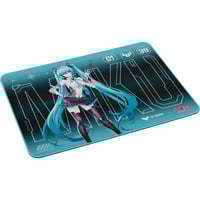 ASUS TUF Gaming P1 Hatsune Miku Edition Tappetino per mouse per gioco da computer Turchese, Gioco mouse pad multi colorata, Turchese, Immagine, Tessuto, Gomma, Barra appoggiaferro antiscivolo, Tappetino per mouse per gioco da computer