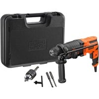 BLACK+DECKER Martello perforatore BEHS01K-QS, Trapano a percussione Nero/Orange