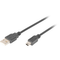Digitus Cavo USB 2.0, connettore USB-A > connettore mini USB Nero