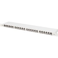 Digitus Pannello patch ad alta densità CAT 6A, classe EA, 24 porte, Patch Panel grigio