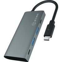 ICY BOX 60709, Hub USB antracite/Nero