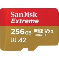 SanDisk Extreme 256 GB MicroSDXC UHS-I Classe 3 256 GB, MicroSDXC, Classe 3, UHS-I, 160 MB/s, 90 MB/s