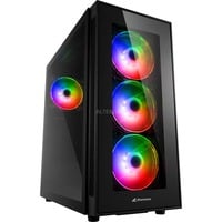 Sharkoon TG5 Pro RGB Midi Tower Nero, Chassis Tower Nero, Midi Tower, PC, Nero, ATX, micro ATX, Mini-ITX, Acciaio, Vetro temperato, Giocare
