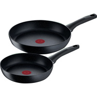 Tefal Set di padelle Black Stone, 2 pezzi Nero