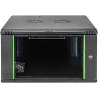 Digitus Alloggiamento a parete Serie Dynamic Basic - 600 x 450 mm (L x P), IT armadio Nero, Da parete, 7U, 60 kg, Lucchetti, 24 kg, Nero