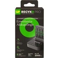 GP Batteries Caricabatterie USB RECYKO PRO P461, 4 slot di ricarica, incl. docking station D461 grigio