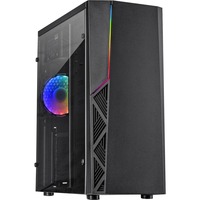 Inter-Tech B-02 RGB Tower Nero Nero, Tower, PC, Nero, ATX, micro ATX, Acrilico, Blu, Verde, Rosso