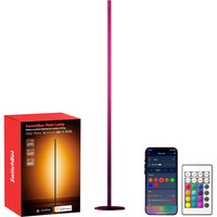 SwitchBot Lampada da terra smarte Stehlampe, Lampada a LED Nero
