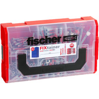 fischer FixTainer - DuoPower corto/lungo + DuoTec tassello a cerniera grigio chiaro/Rosso