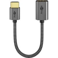 goobay Adattatore flessibile HDMI ad alta velocità Ultra, Cavo Nero/Oro