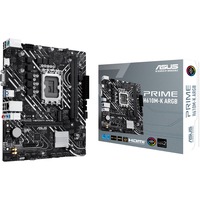 ASUS PRIME H610M-K ARGB Intel H610 LGA 1700 micro ATX, Scheda madre Intel, LGA 1700, Intel® Celeron®, Intel® Core™ i3, Intel® Core™ i5, Intel® Core™ i7, Intel® Core™ i9,..., DDR5-SDRAM, 96 GB, DIMM
