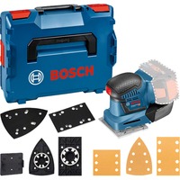 Bosch GSS 18V-10 levigatrice portatile, Levigatrice orbitale blu, Velcro, Batteria, 5 Ah, 18 V, 113 mm, 200 mm