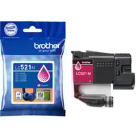 Brother LC521M cartuccia d'inchiostro 1 pz Originale Magenta Magenta, 1 pz, 500 pagine, Confezione singola