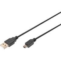 Digitus Cavo di collegamento USB 2.0 USB-A (spina) > Mini-USB (spina) Nero