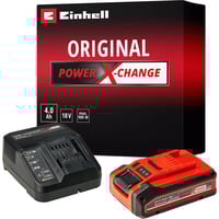 EINHELL PLUS Power-X-Change Starter-Kit, 18Volt 4Ah, set Nero/Rosso