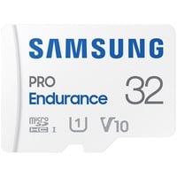 Samsung MicroSD PRO Endurance 32 GB, Scheda di memoria bianco, 32 GB, MicroSDHC, Classe 10, UHS-I, 100 MB/s, 30 MB/s