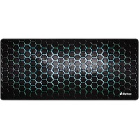 Sharkoon SKILLER SGP30 Tappetino per mouse per gioco da computer Nero, Verde, Gioco mouse pad grigio scuro/Turchese, Nero, Verde, Fantasia, Gomma, Tessile, Barra appoggiaferro antiscivolo, Tappetino per mouse per gioco da computer