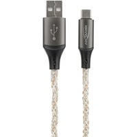 Ansmann Cavo USB-A a USB Tipo-C Nero/trasparente